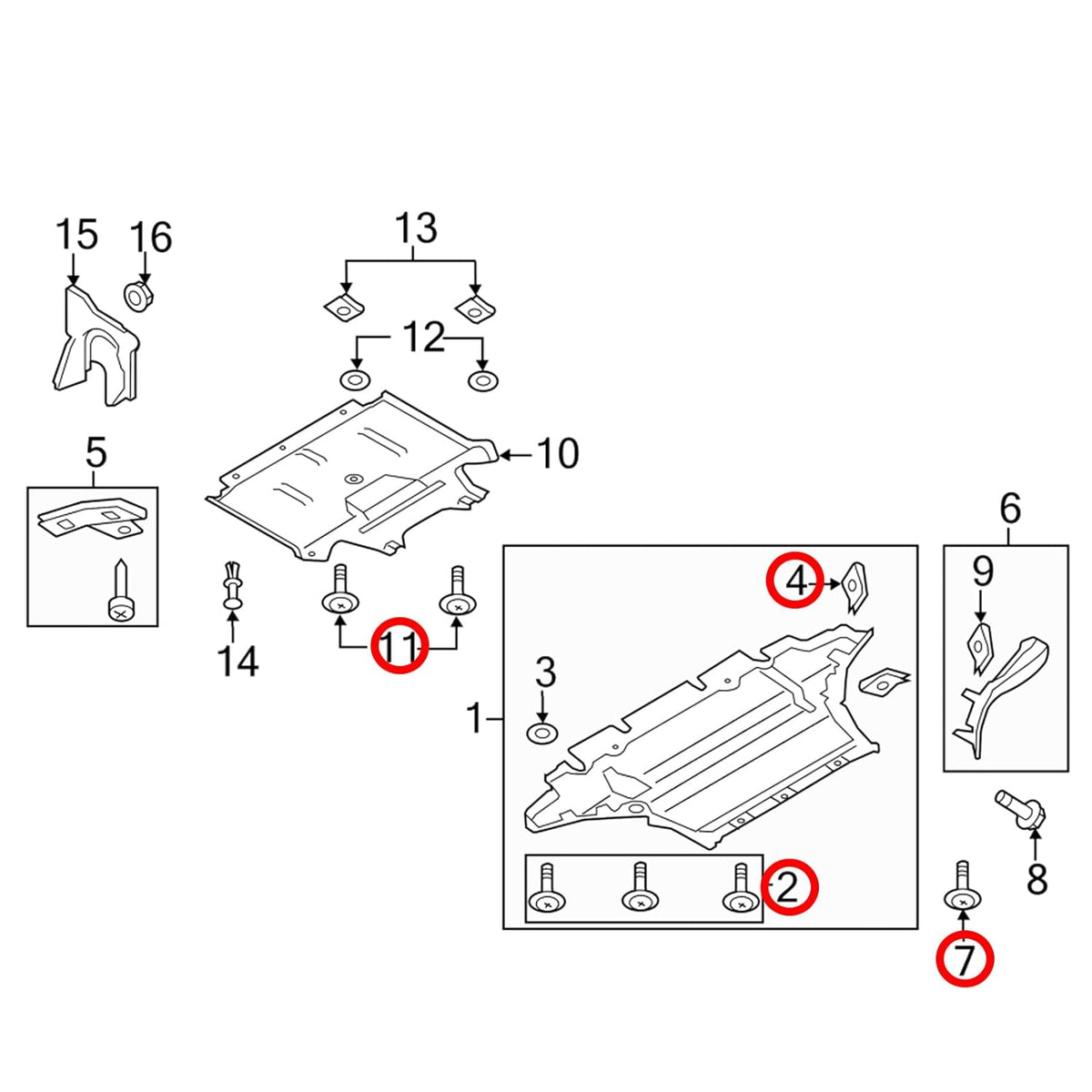 Undertray Twist Lock Bolt & Receiver Set BMW E39 E38 - 51718218852
