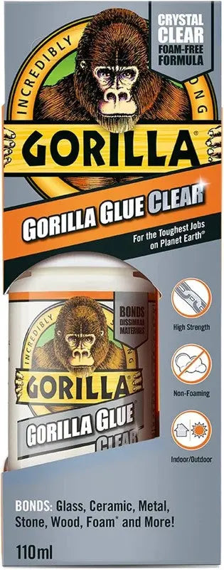 Gorilla Glue Clear 110ml All Purpose Strong Adhesive Wood Metal Ceramic Glass