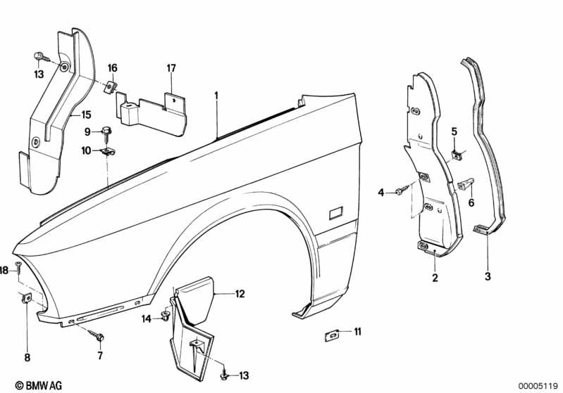 BMW & MINI Expanding Screw Grommet - White Trim Panel Mounting Clip 63171367868