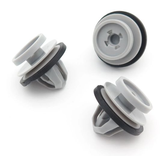 Land Rover Exterior Arch & Door Moulding Clip - Grey Trim Retainer with Rubber Seal LR112137