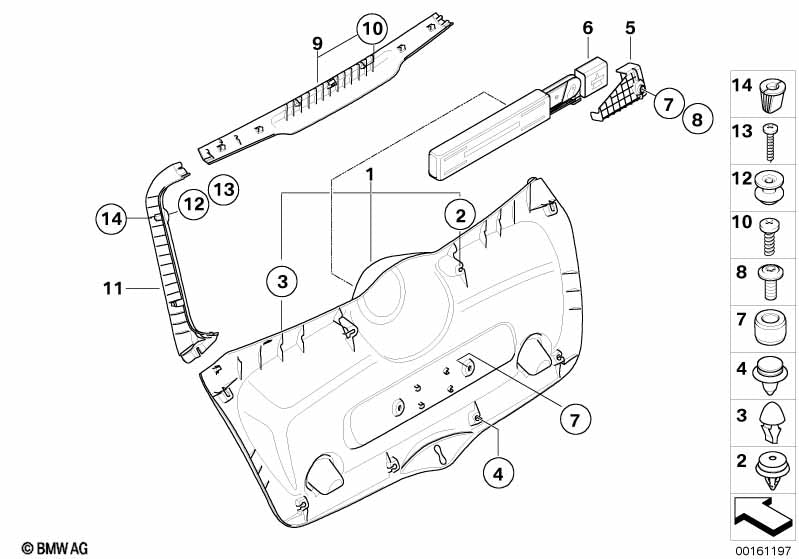 BMW & MINI Expanding Screw Grommet - White Trim Panel Mounting Clip 63171367868