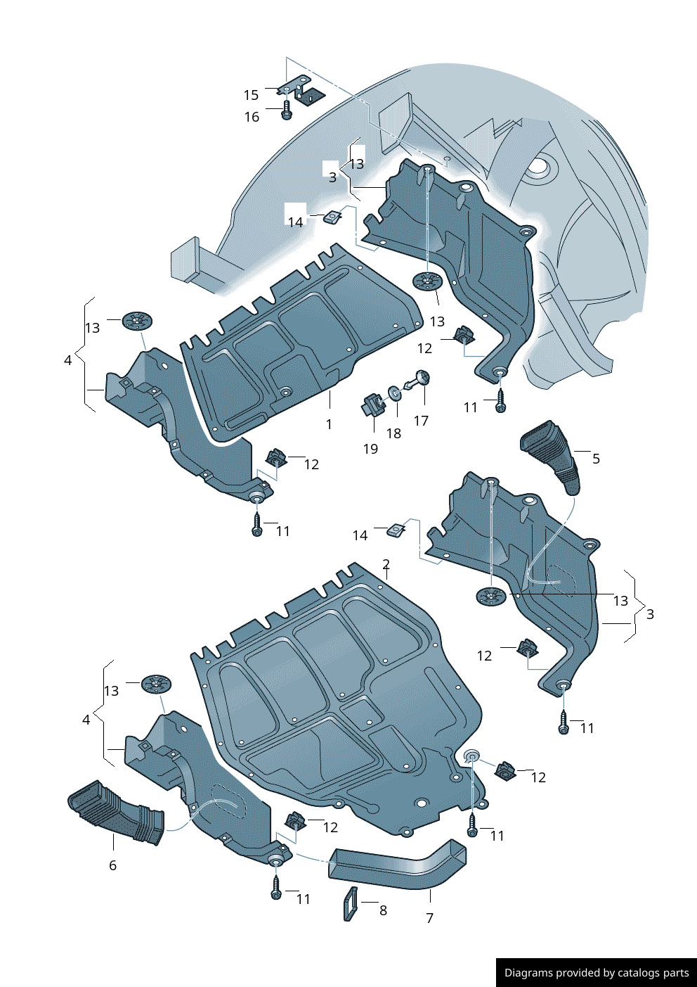 VAG M5 Speed Nut Clip - Wheel Arch Liner & Weather Shield Fastener N10327101