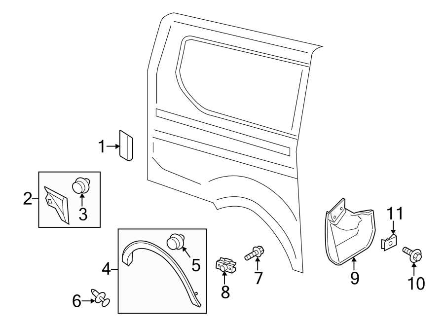 Ford Transit Custom Trim & Moulding Clip with Seal - 5255437