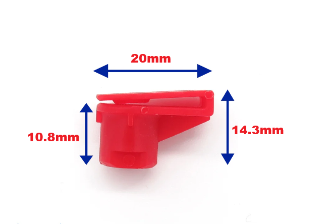 Red Angled Trim Panel Grommet - Multi Brand Bumper & Wheel Arch Fastener