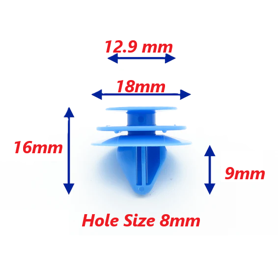 Nissan Blue Interior Trim Panel Clip - 01553-09131