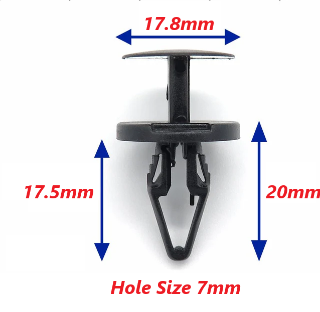Ford & Vauxhall 7mm Push Rivet - Wheel Arch Liner & Splash Guard Trim Clip