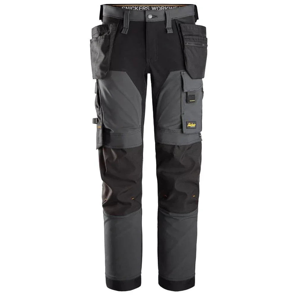 Snickers 6275 AllroundWork, 4-way Stretch Trousers Holster Pockets Steel Grey