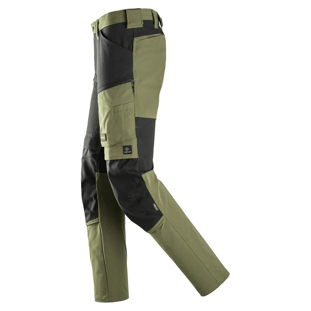 Snickers 6318 AllroundWork 4-Way Stretch Trousers Khaki Green