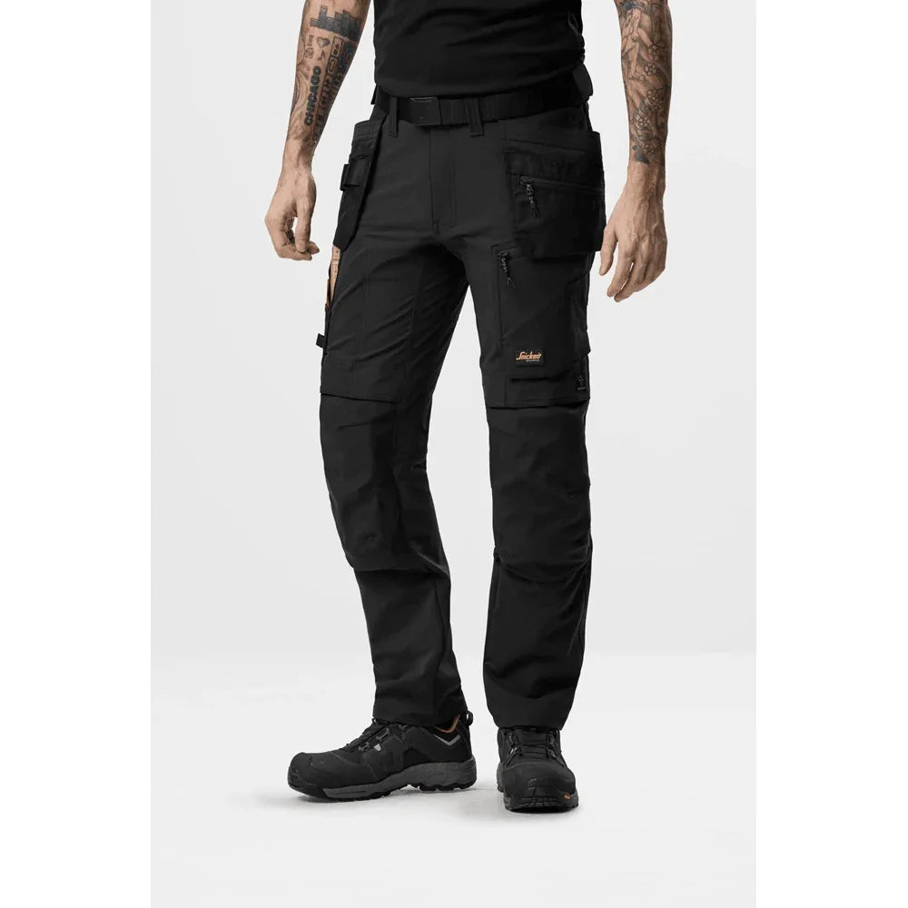 Snickers 6218 AllroundWork Holster Pocket 4-Way Stretch Trousers Khaki Green
