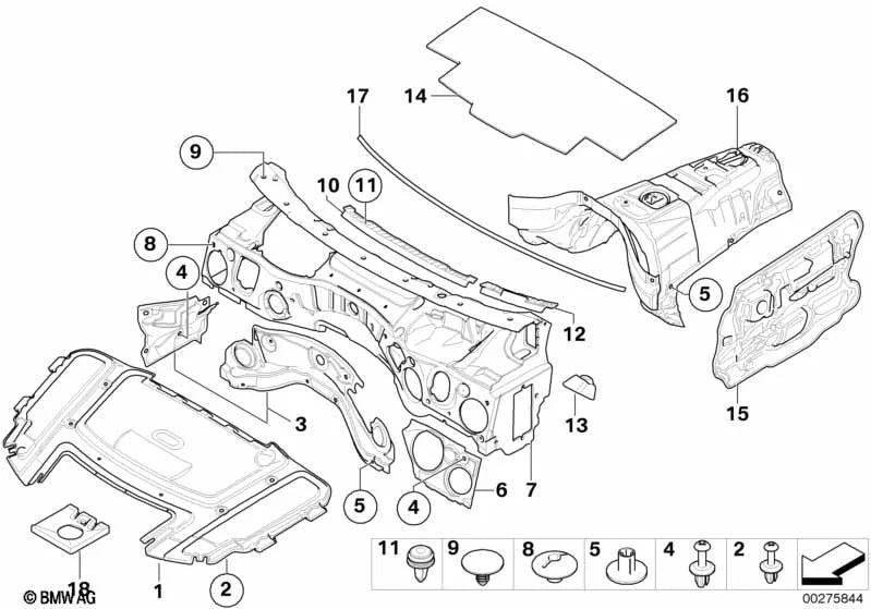 BMW & MINI Body Trim Expanding Screw Rivet - Panel Fastener 51481915964