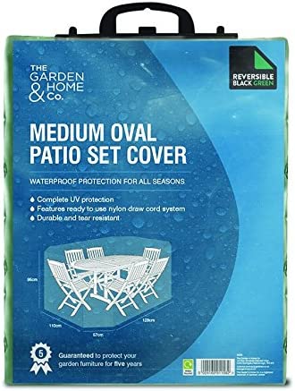 Standard Medium Oval Patio Cover, Reversible Green & Black [36058]