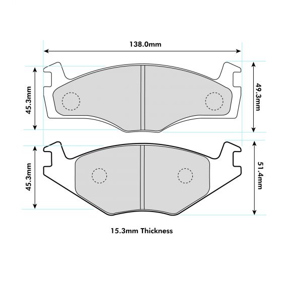 WV Golf Mk1/2/3 Kelgate Caliper Front Performance Brake Pads 0399