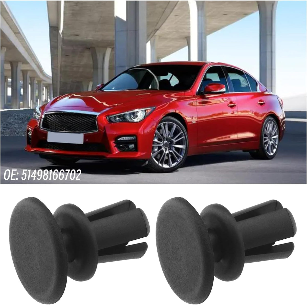 BMW Push Fit Trim Rivet - Interior, Undertray & Side Sill Fastener 51498166702