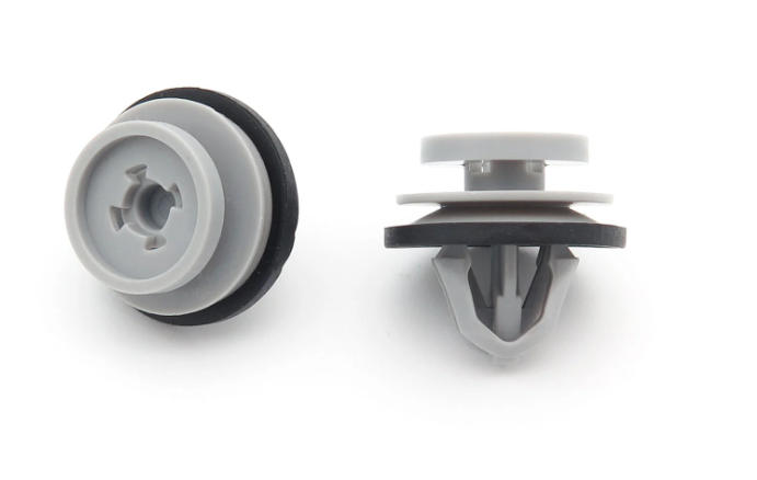 Land Rover Exterior Arch & Door Moulding Clip - Grey Trim Retainer with Rubber Seal LR112137