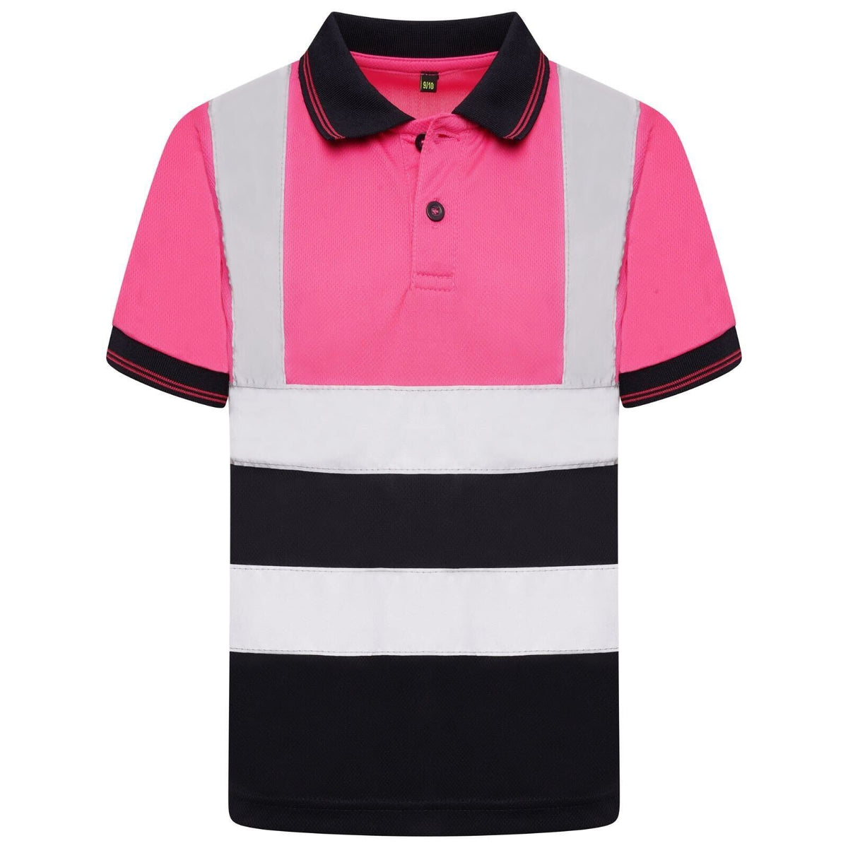 Kids Unisex Hi Vis Short Sleeve Polo Shirt