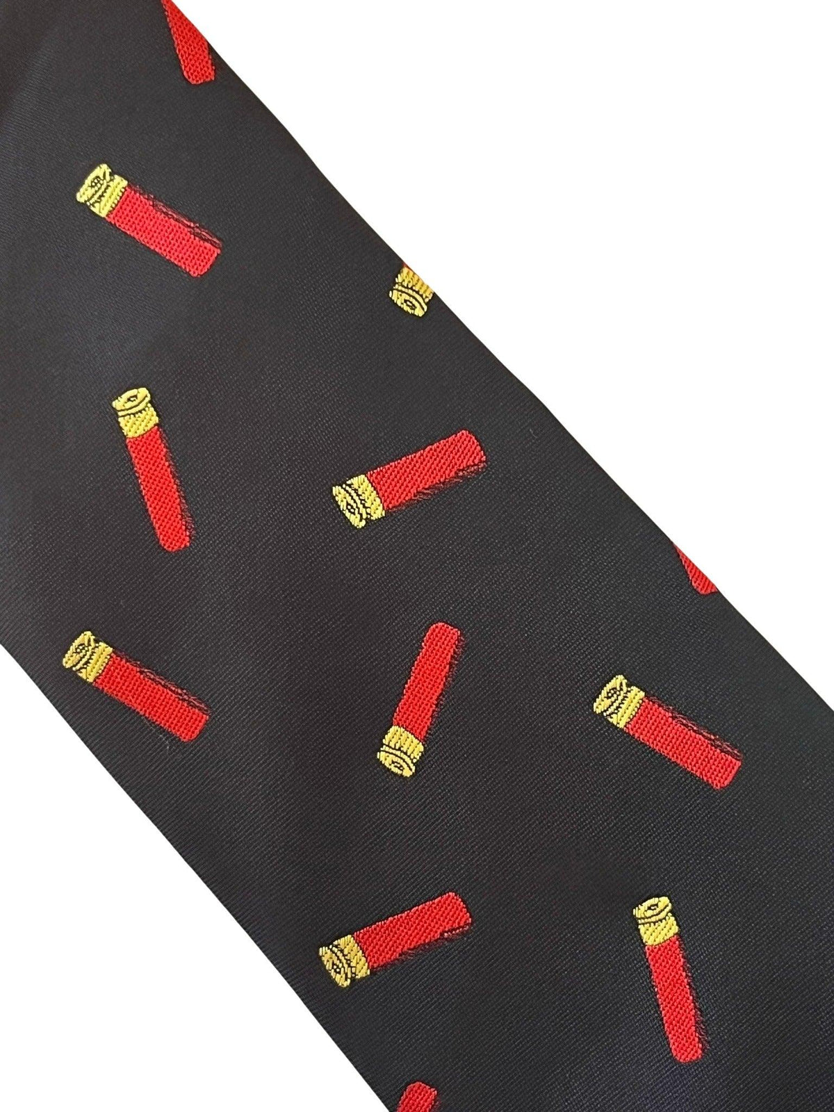 black tie with shooting cartridge hunting design