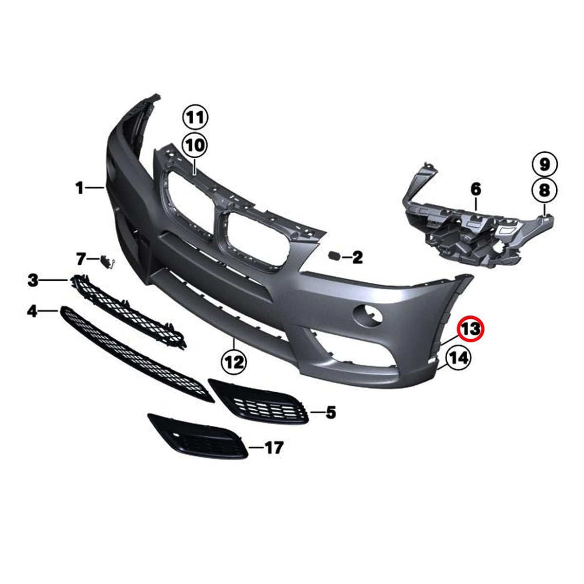 Wheel Arch Blind Rivets BMW X3 X5 X6 - 07142151750
