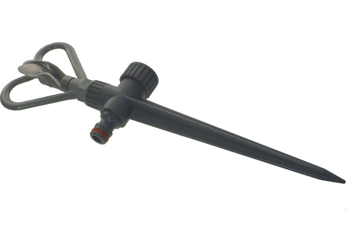 Rotary Butterfly Lawn Sprinkler on Spike De Luxe - White Line