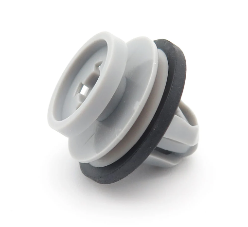Land Rover Exterior Arch & Door Moulding Clip - Grey Trim Retainer with Rubber Seal LR112137