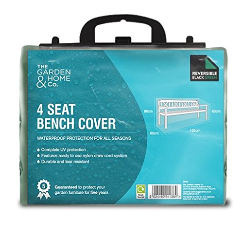 Standard 4 Seat Large Bench Cover, Reversible Green & Black, [36048]