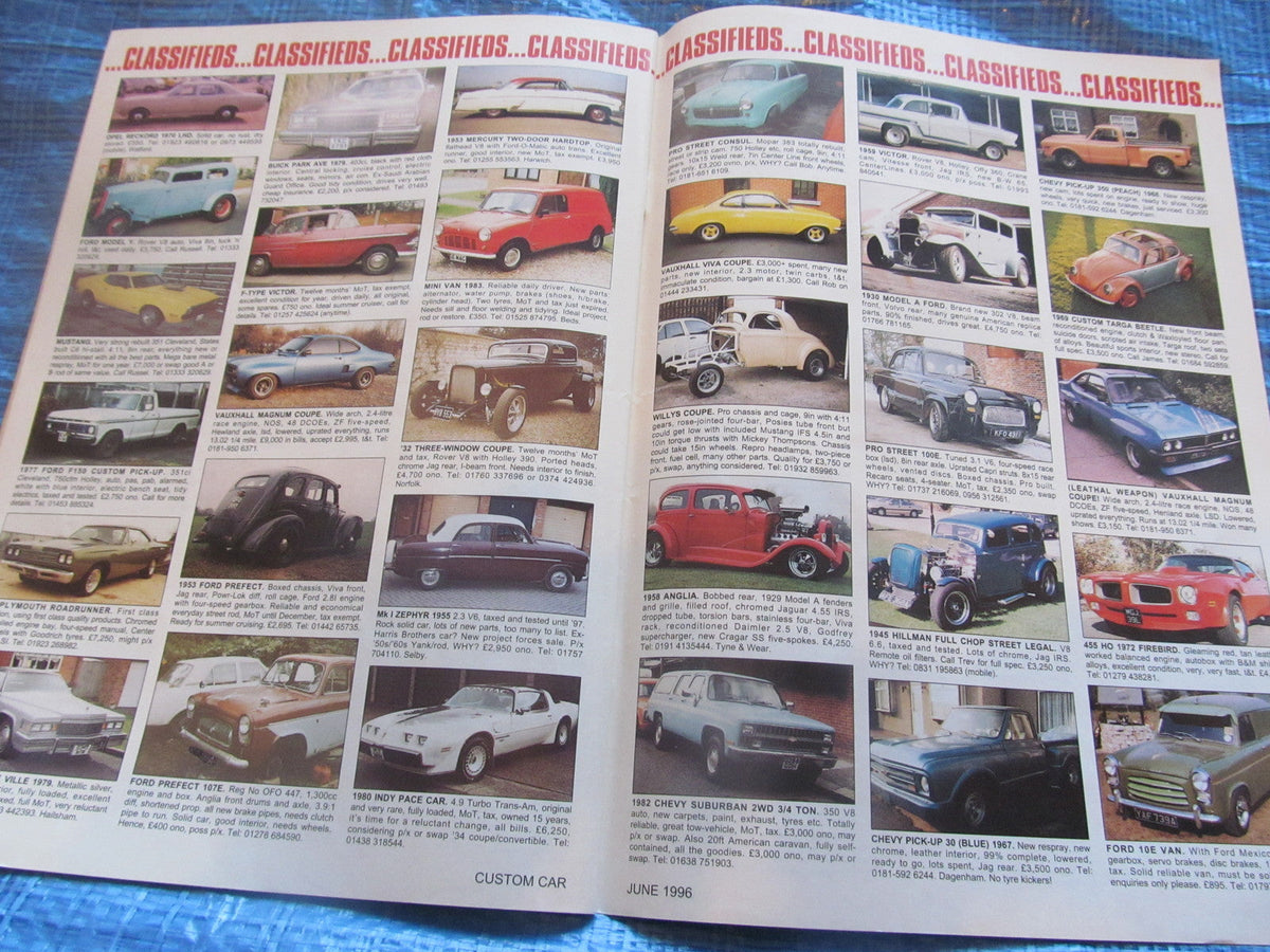 CUSTOM CAR MAGAZINE JUNE 1996 MORRIS MINOR UK STREET RACERS 34 COUPE   #bk1