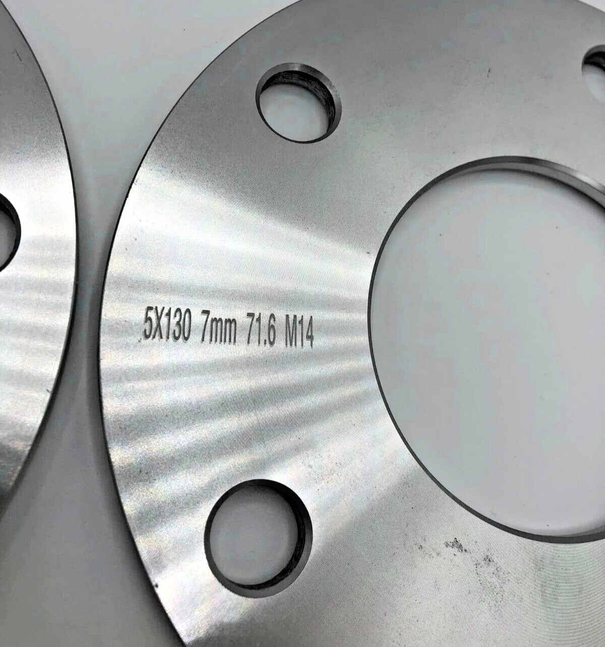 Porsche Wheel Spacers 7mm + Extended AF Bolts Set Of 2 in Silver 5x130 PSR9Line