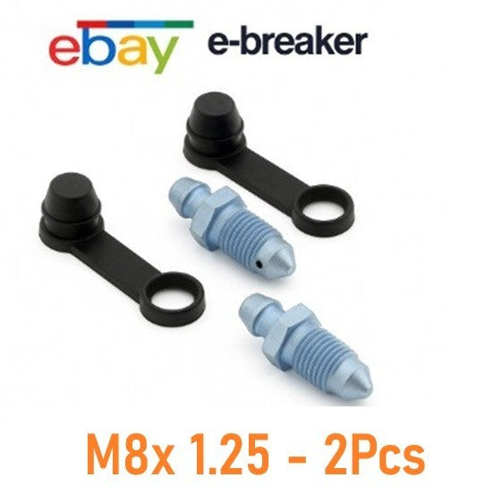 M8x1.25 Brake Caliper Bleed Screws x2 with Cap  Fits Many Mercedes A B C E Class