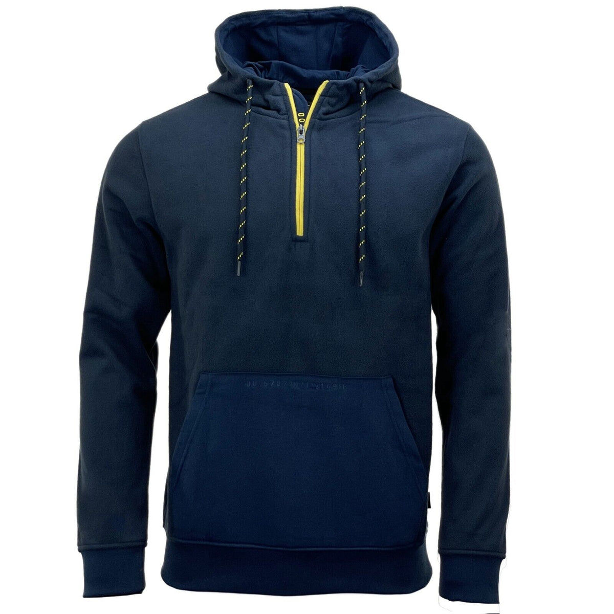 Mens Franco Zip Neck Fleece Hoodie
