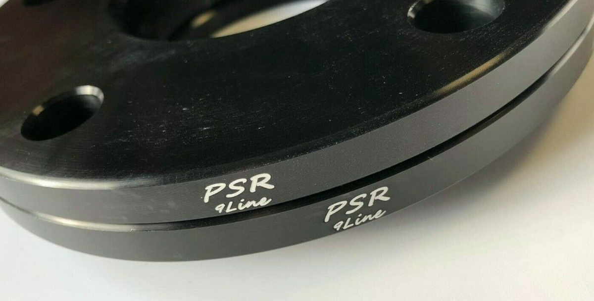 Porsche Wheel Spacers 20mm + Extended AF Bolts Set Of 2 in Black 5x130 PSR9Line