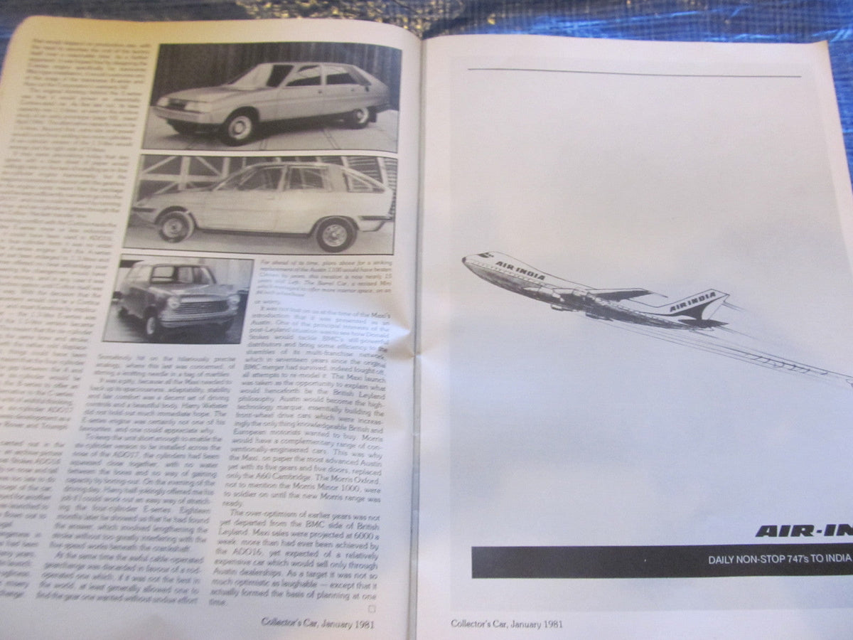 1981 JANUARY COLLECTORS CAR MAGAZINE / RALLY RILEY MGB TEST XK120 LAUNCH  #bk1