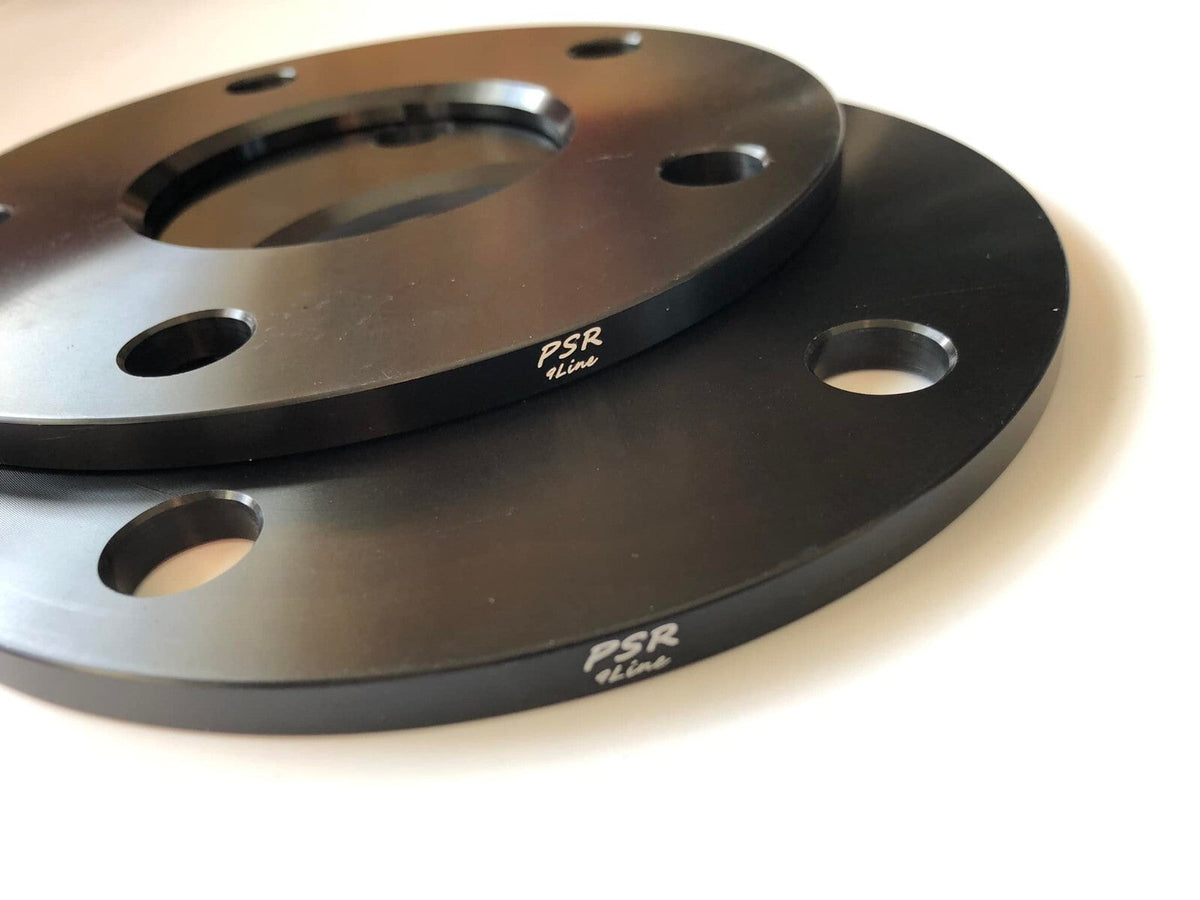 Porsche Wheel Spacers 7mm + Extended AF Bolts Set Of 2 in Black 5x130 PSR9Line