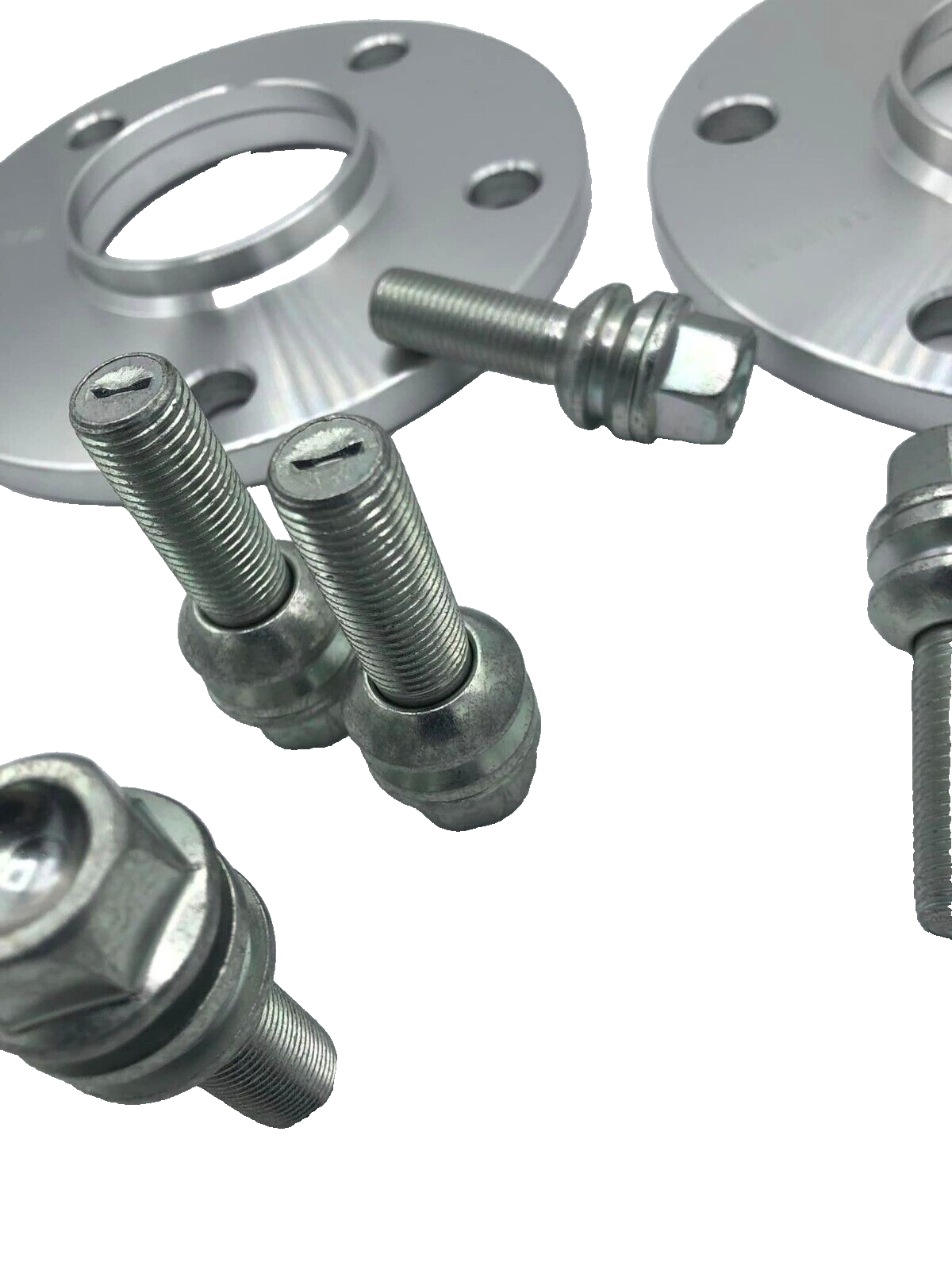 Porsche Wheel Spacers 15mm + Extended OE Bolts Set Of 4 in Silver 5x130 PSR9Line