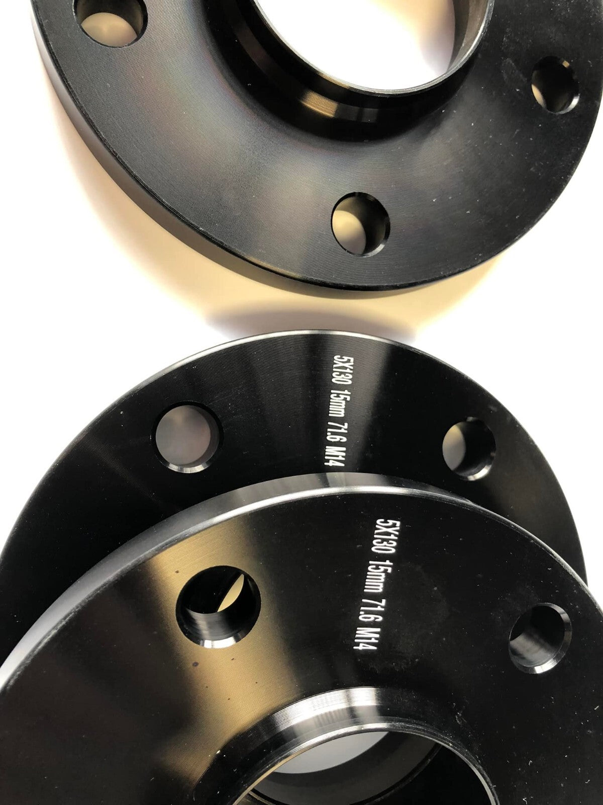 Porsche Wheel Spacers 15mm + Extended AF Bolts Set Of 2 in Black 5x130 PSR9Line