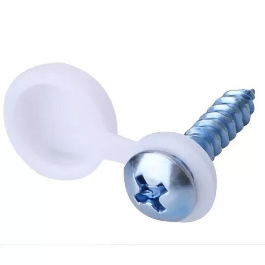 Number Plate Fitting Kit Screws Caps White Yellow Black UK Car Van Bike Set Pack
