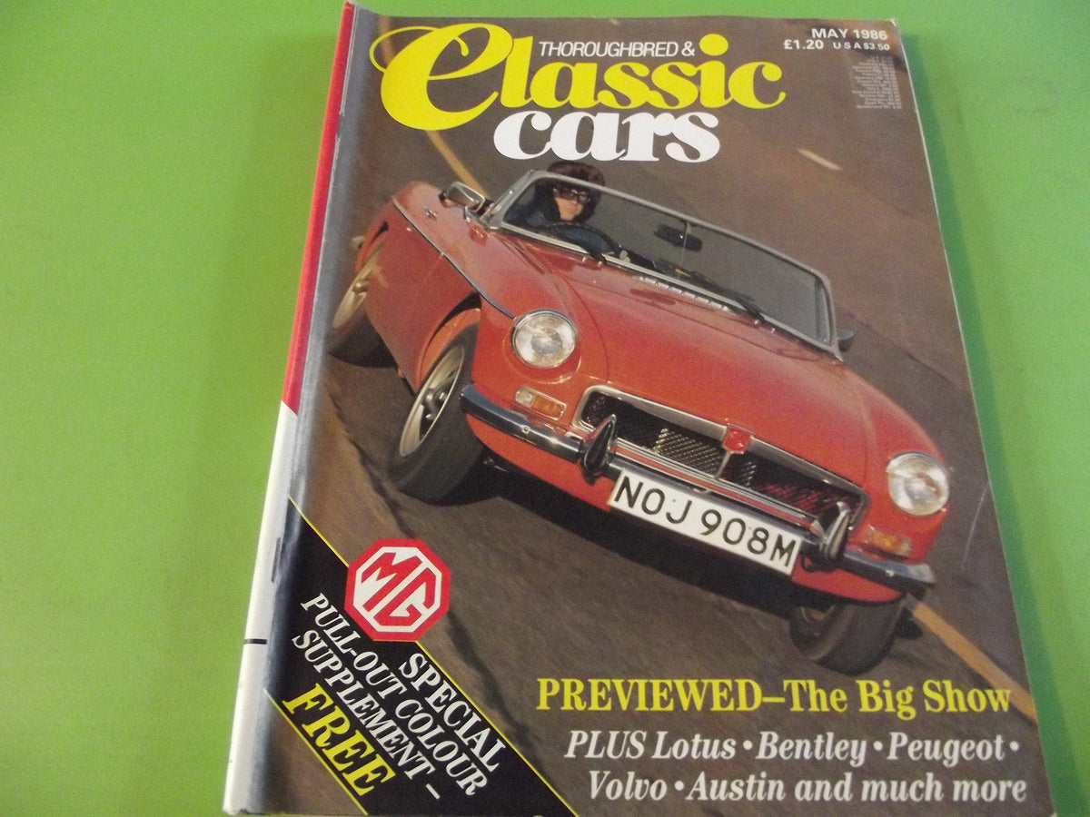 THOROUGHBRED AND CLASSIC CARS MAGAZINE MAY 1986 #C4