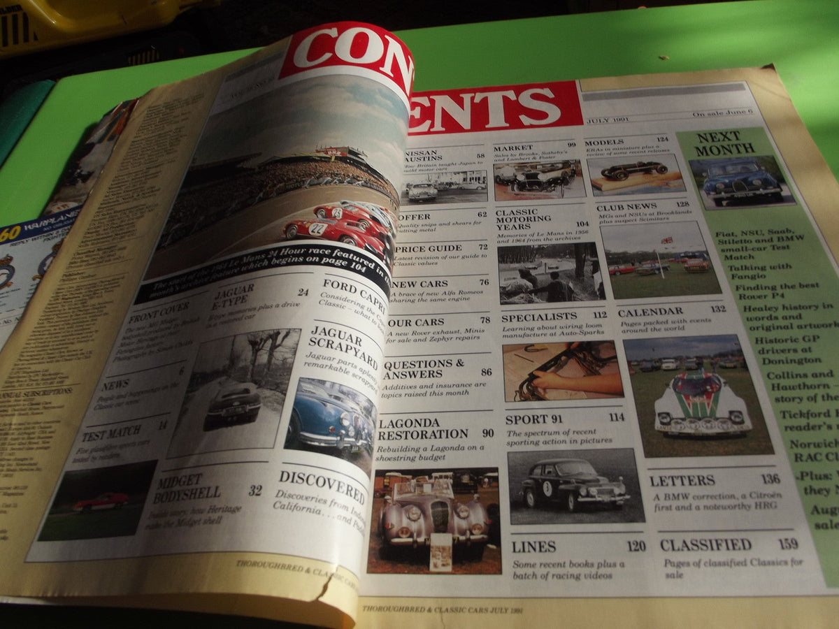CLASSIC CARS MAGAZINE JULY 1991 #c3