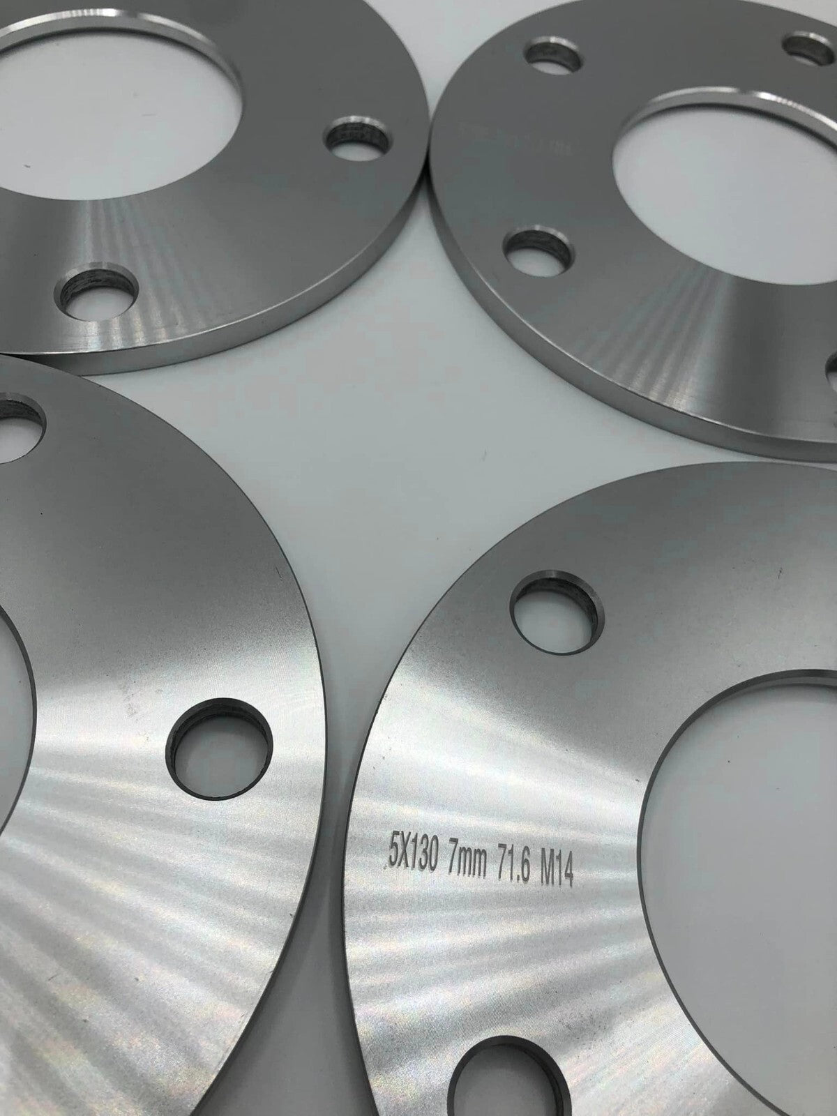 Porsche Wheel Spacers 7mm + Extended AF Bolts Set Of 4 in Silver 5x130 PSR9Line