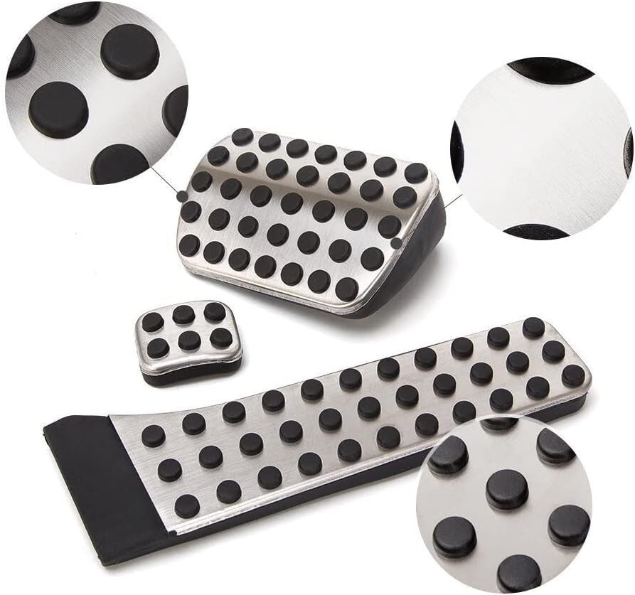 NEW Mercedes AMG Sport Pedal Covers Set 3PC Stainless Steel For A B C E S SL SLC