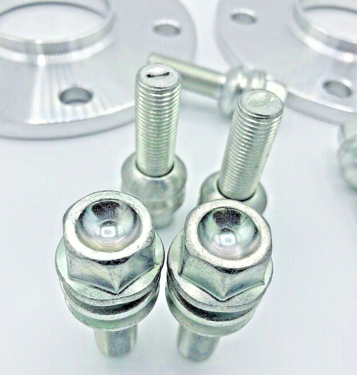 Porsche Wheel Spacers 12mm + Extended OE Bolts Set Of 4 in Silver 5x130 PSR9Line