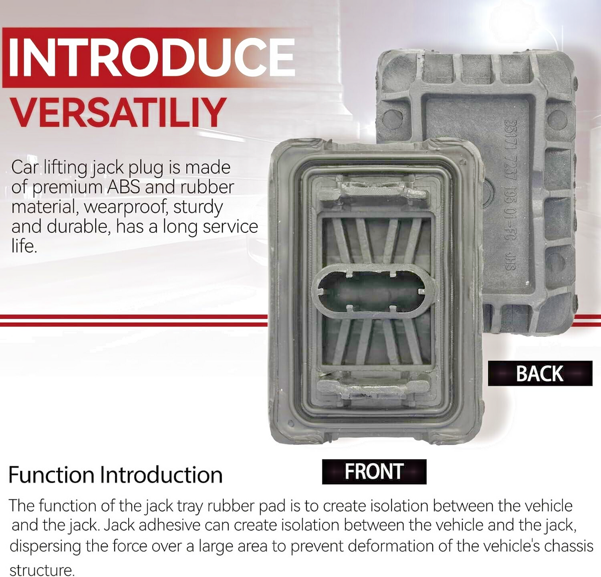 BMW Jack Lift Point Underbody Vehicle Mount HD OEM Fits 1 3 5 X1 E87 E90 F10 F06