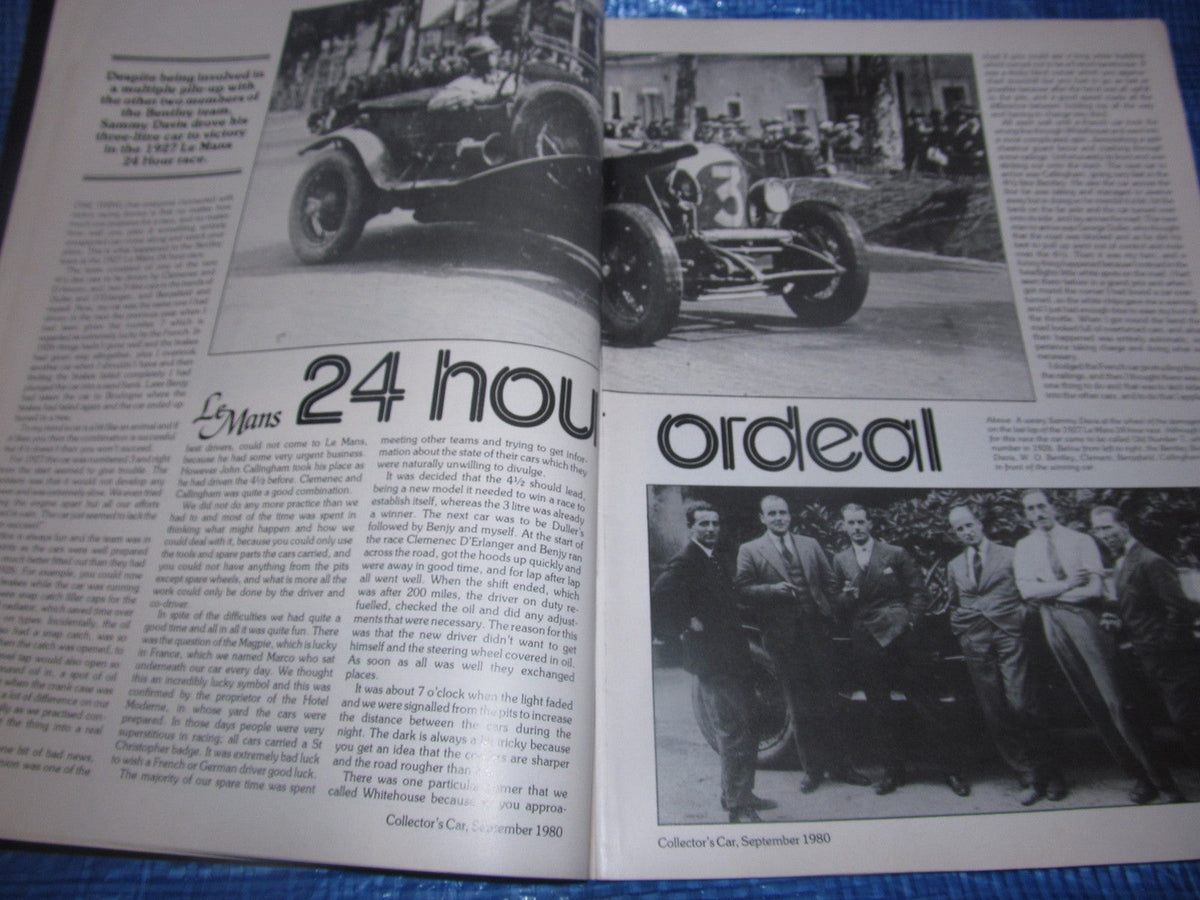1980 SEPTEMBER COLLECTORS CAR MAGAZINE / MGA AUSTIN 7 TR4 MORRIS MINOR #bk1