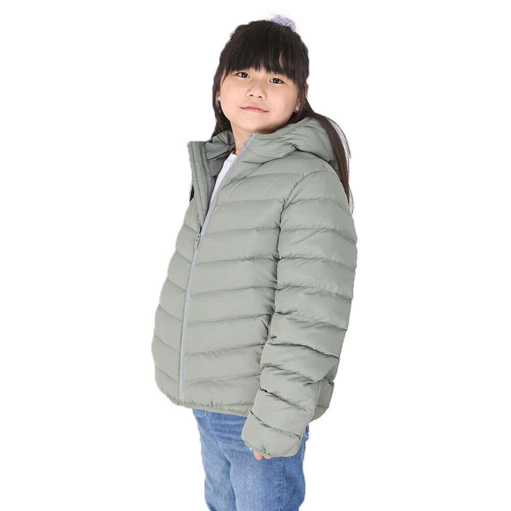 Kids Girls GRANTPLAIN Padded Hooded Jacket with Gradient Effect Fade