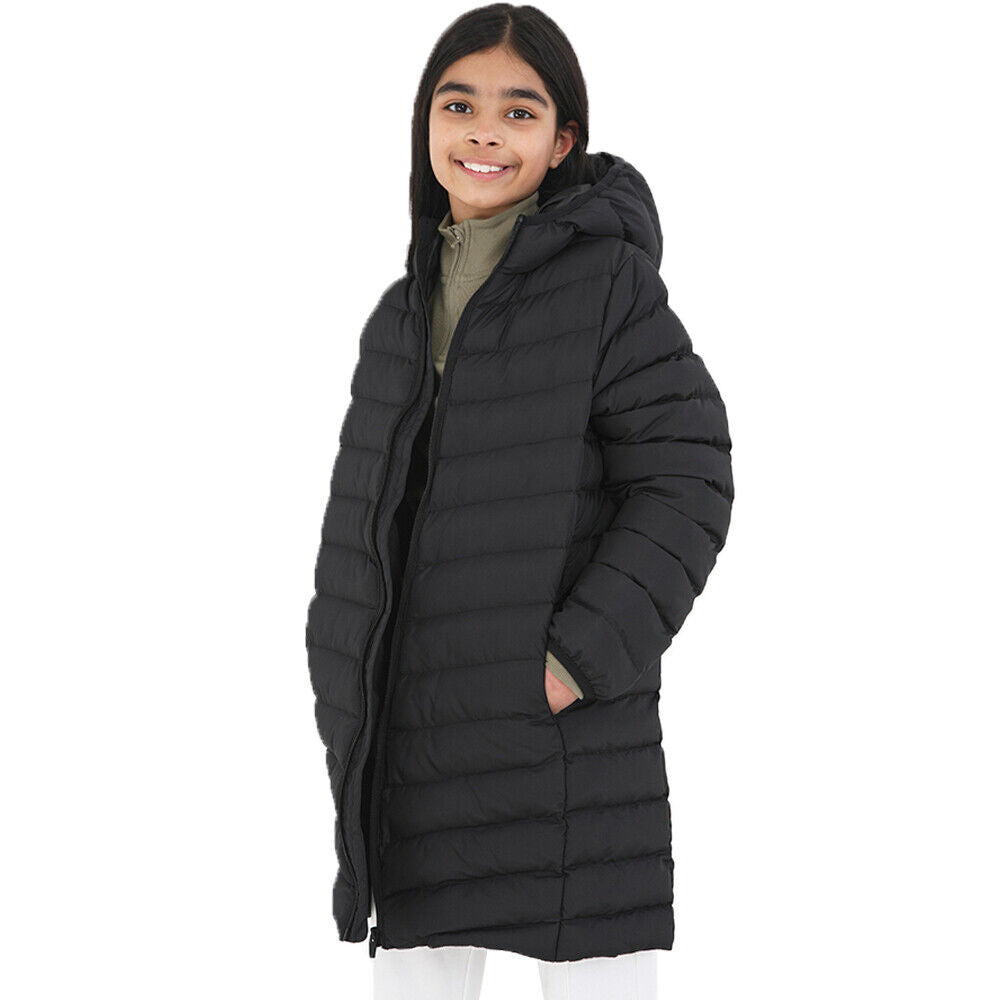 Kids Girls GRANT Long Padded Hooded Jacket