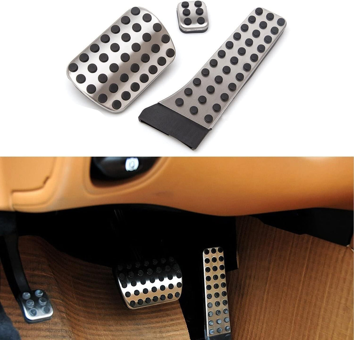 Mercedes Benz AMG Sport Pedal Set Stainless Steel High Quality C E S SL CLS 3Pcs