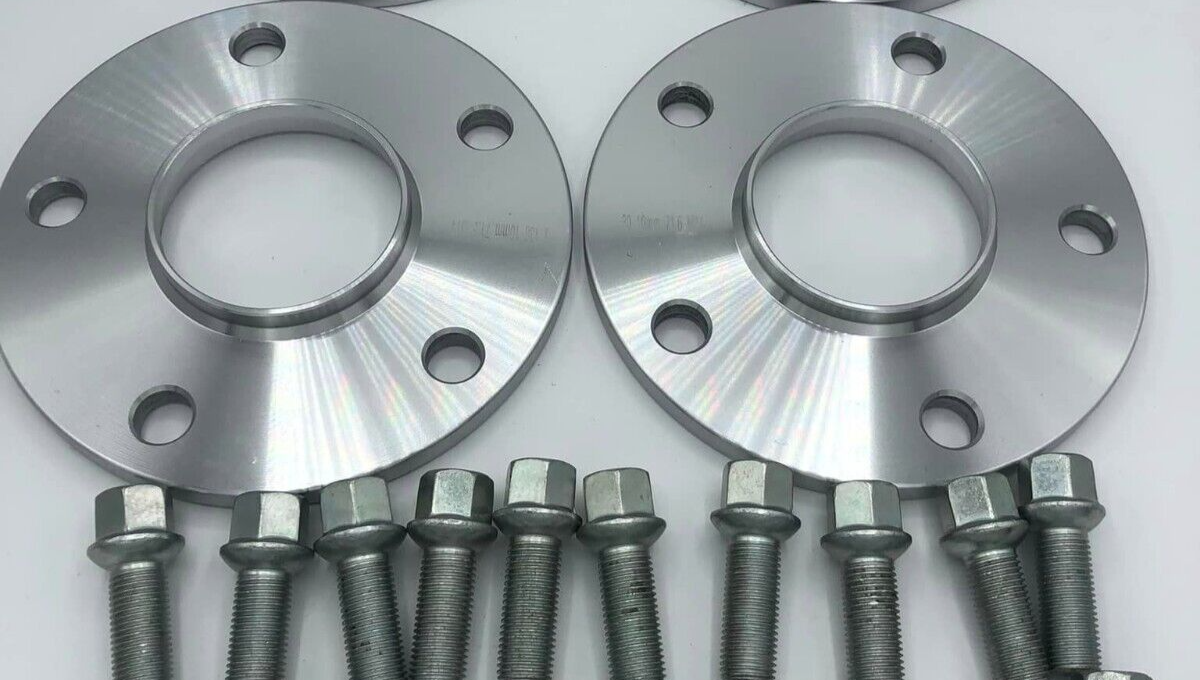 Porsche Wheel Spacers 12mm & Extended AF Bolts Set Of 2 in Silver 5x130 PSR9Line