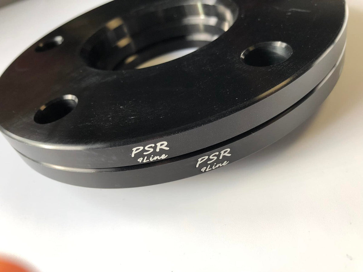 Porsche Wheel Spacers 20mm + Extended AF Bolts Set Of 4 in Black 5x130 PSR9Line