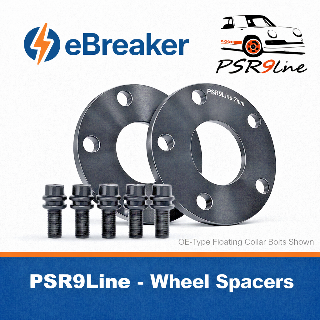 PORSCHE 7mm Wheel Spacers 5x130 With Extended O.E Bolts  Precision Fit in Black