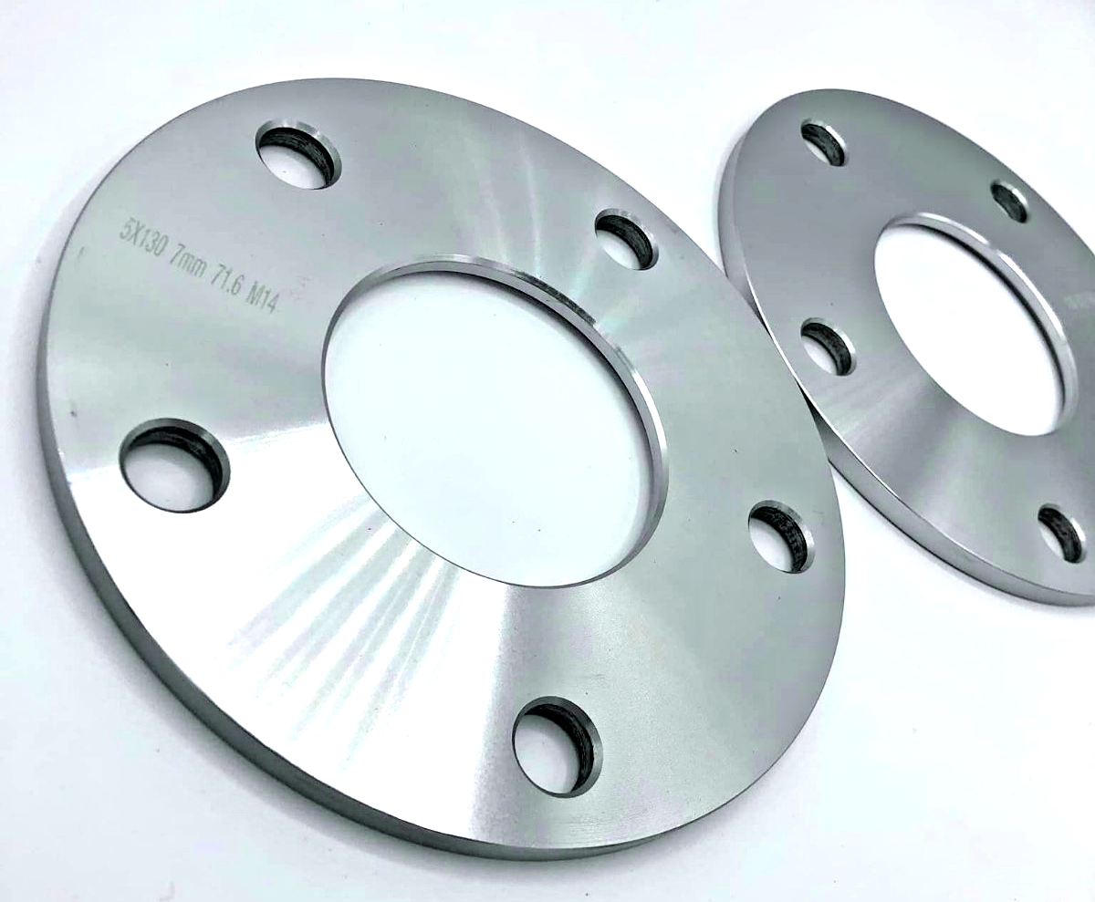 Porsche Wheel Spacers 7mm 5x130 Silver Bolton Kit Pair Fits 911 Cayenne Boxster