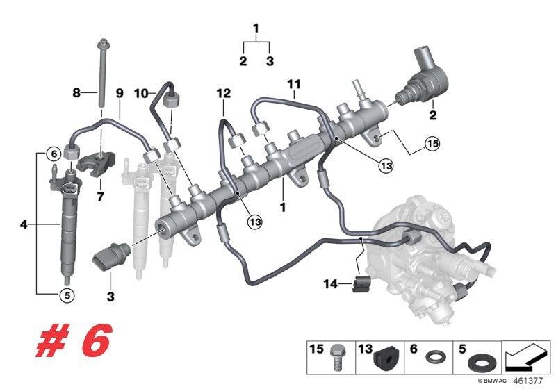 MERCEDES BENZ OM642 OM651 Rubber O Ring Diesel Injector Leak Off Seal Nozzle X6