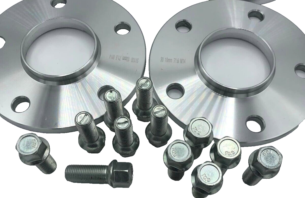 Porsche Wheel Spacers 12mm & Extended AF Bolts Set Of 2 in Silver 5x130 PSR9Line